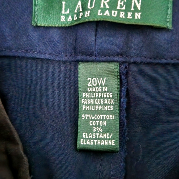 Lauren Ralph Lauren navy slim ankle pants - Picture 2 of 3